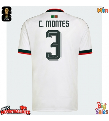 Mexico Cesar Montes #3 Replica Away Stadium Shirt World Cup 2026 Short Sleeve